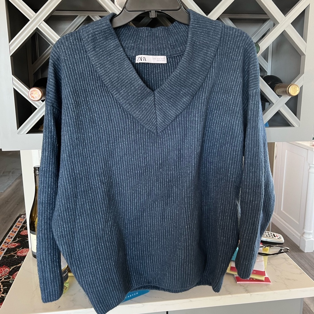 Womens blue warm Zara sweater